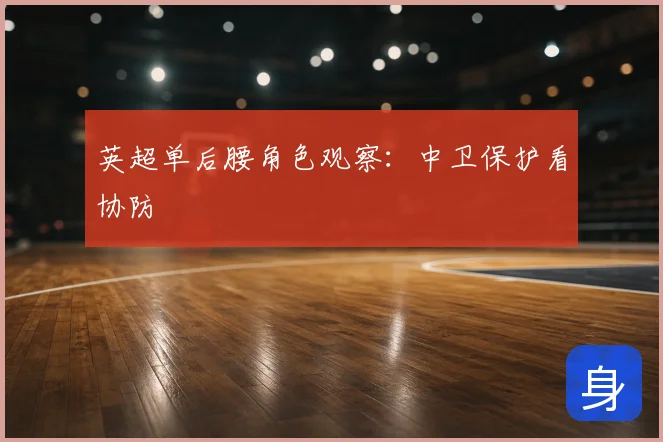 英超单后腰角色观察:中卫保护看协防